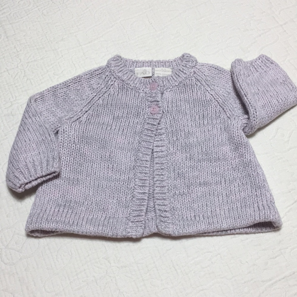 0-3m (4/$20) Knit Cotton Cardigan by FAO
